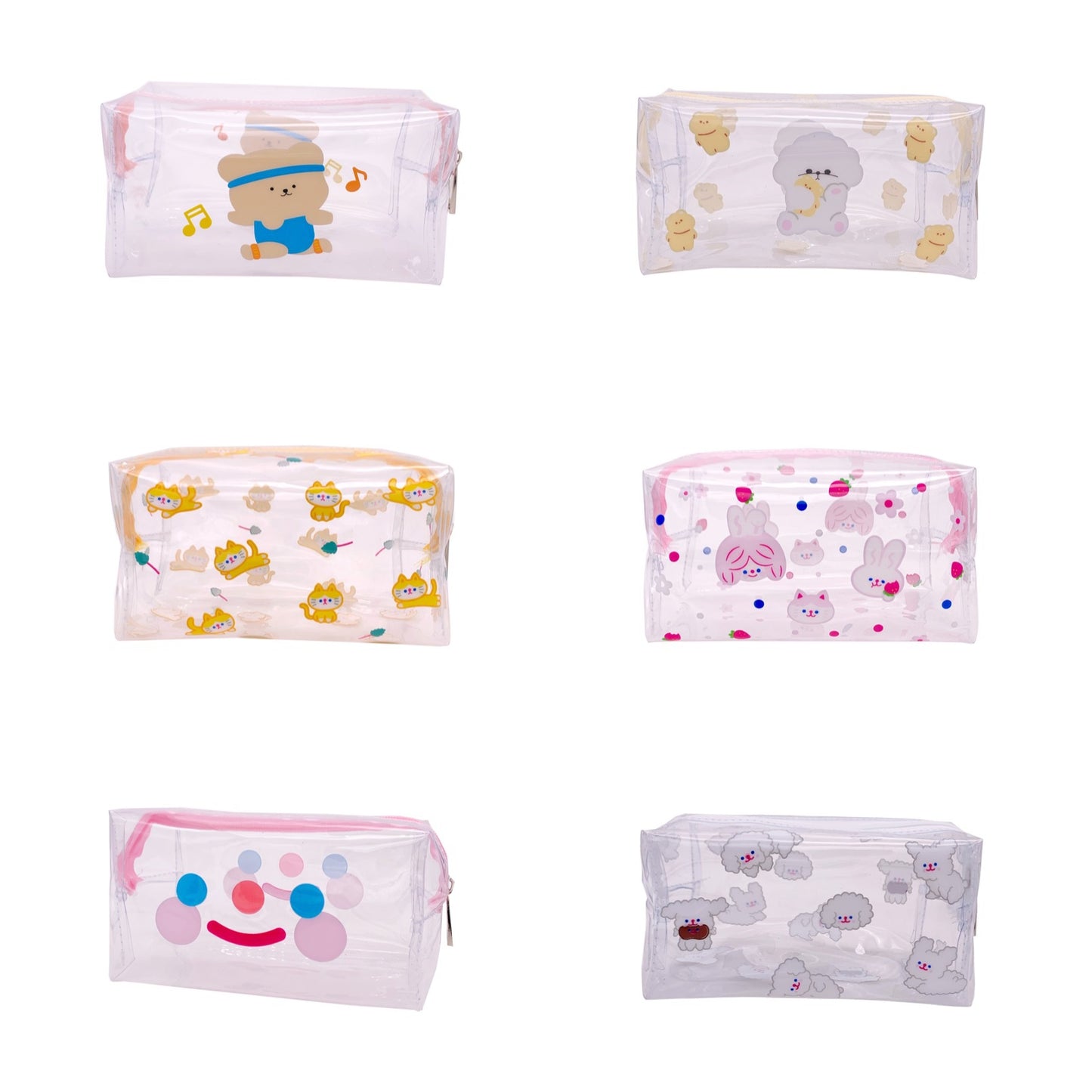 Storage Smiley Face Summer Love Peach Cosmetic Bags