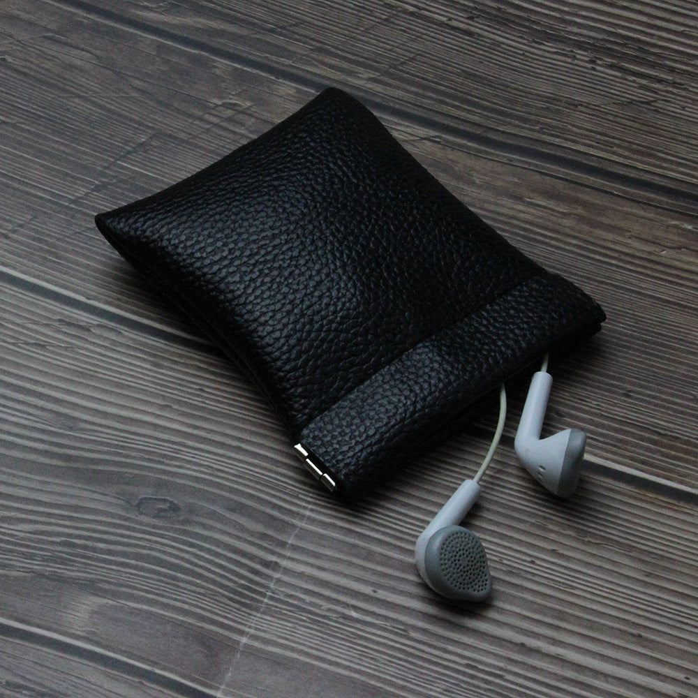 Women's & Men's & Earphone Small Storage Leather Coin Purses