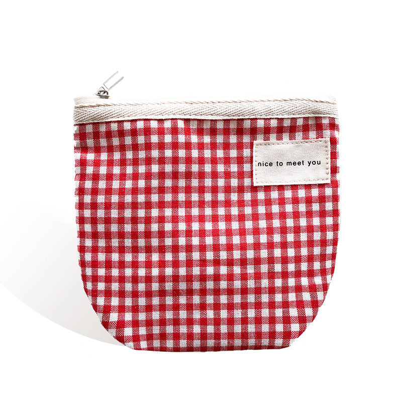 Canvas Portable Style Buggy Small Square Cosmetic Bags