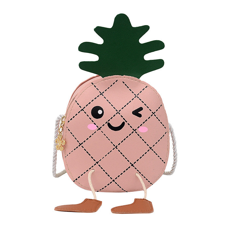 Children's Cute Pineapple Little Fashion Cartoon Children's Shoulder Bags