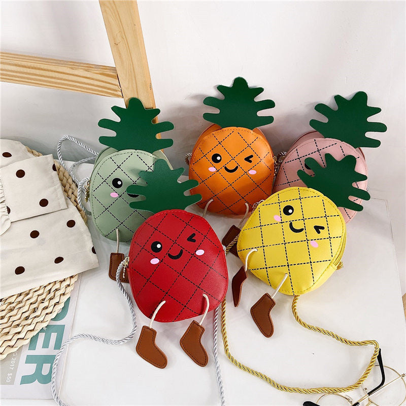 Children's Cute Pineapple Little Fashion Cartoon Children's Shoulder Bags