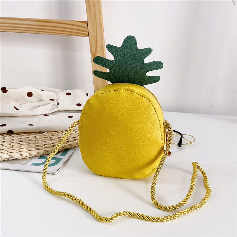 Sacs à bandoulière pour enfants, mignon ananas, petits sacs à bandoulière de dessin animé à la mode