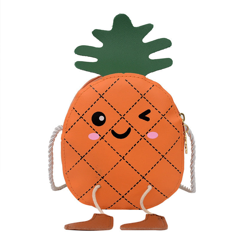 Children's Cute Pineapple Little Fashion Cartoon Children's Shoulder Bags