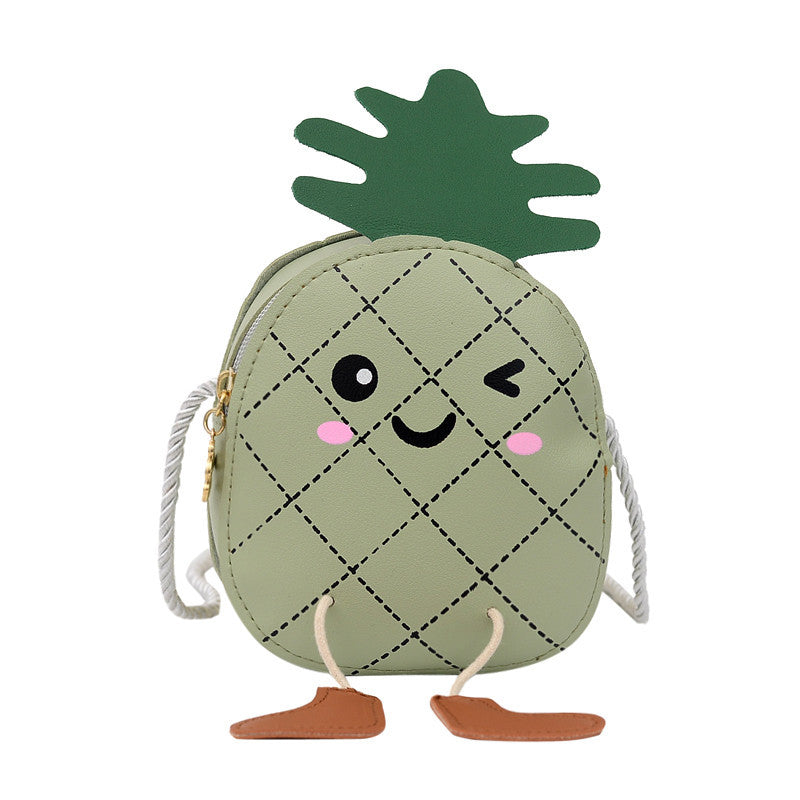 Children's Cute Pineapple Little Fashion Cartoon Children's Shoulder Bags