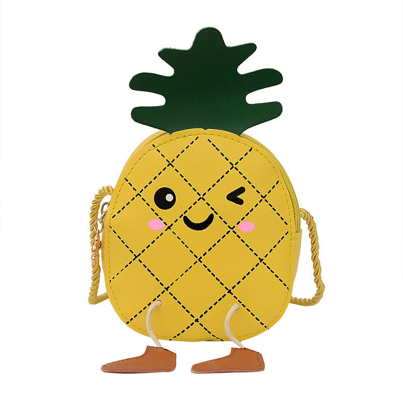 Sacs à bandoulière pour enfants, mignon ananas, petits sacs à bandoulière de dessin animé à la mode