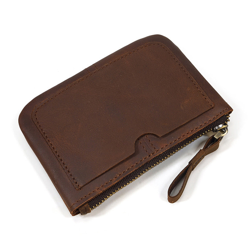 Women's & Men's & Horse Leather Genuine Small First Layer Coin Purses