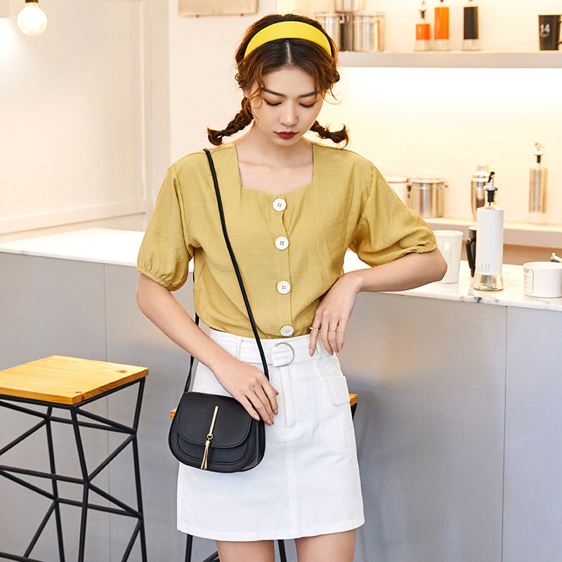 Korean Mini Iron Tassel Small Square Crossbody Bags