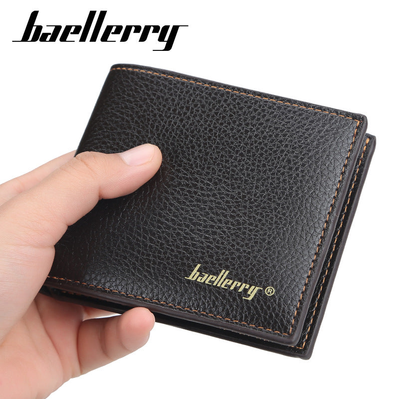 Men's Thin Soft Leather Korean Style Litchi Men's Wallets