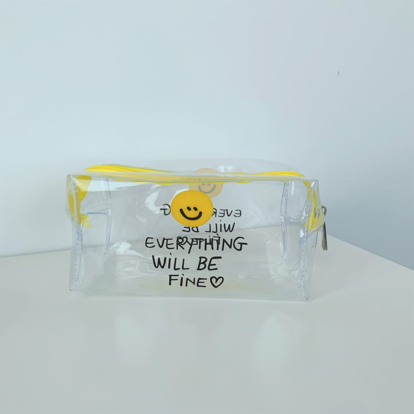 Storage Smiley Face Summer Love Peach Cosmetic Bags