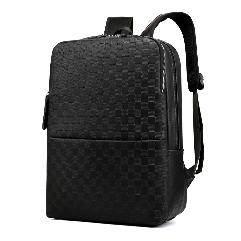 Men's Leather Business Large Capacity Trip Computer Backpacks