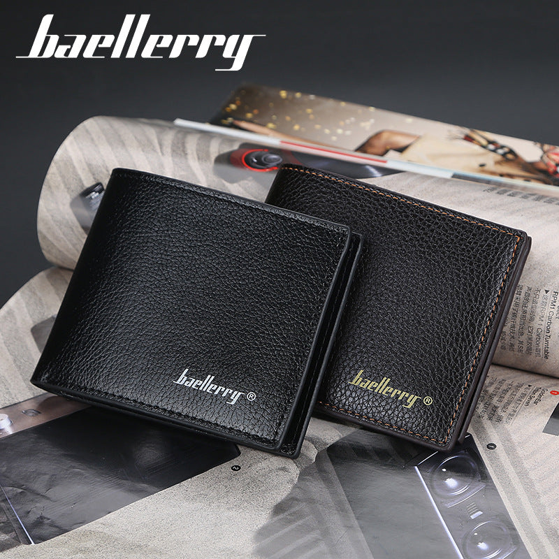 Men's Thin Soft Leather Korean Style Litchi Men's Wallets