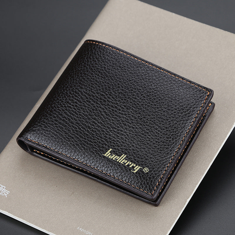 Men's Thin Soft Leather Korean Style Litchi Men's Wallets