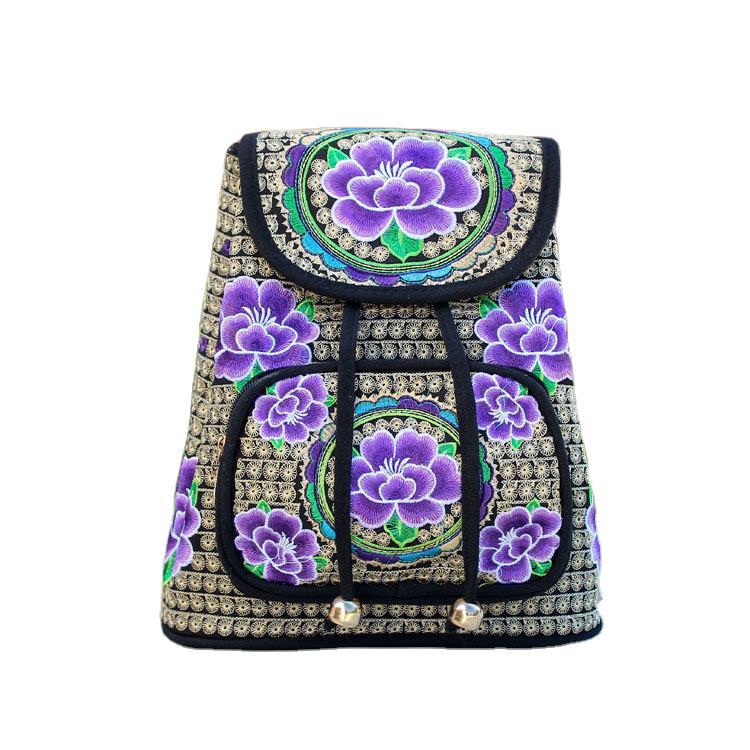 Women's Yunnan National Style Embroidered Canvas Backpacks