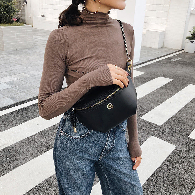 Sacs de taille en cuir de vache de style coréen pour femmes