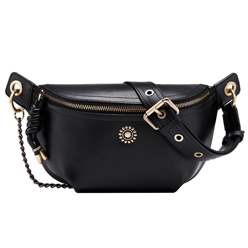 Women's Fashion Korean Style Cow Leather Waist Packs