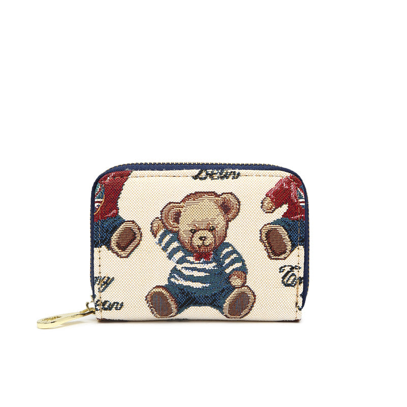 Women's Bear Attachment Multiple Slots Large Capacity Ladies Wallets