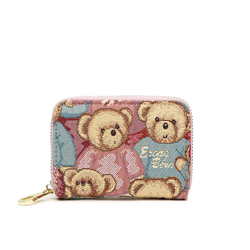 Women's Bear Attachment Multiple Slots Large Capacity Ladies Wallets