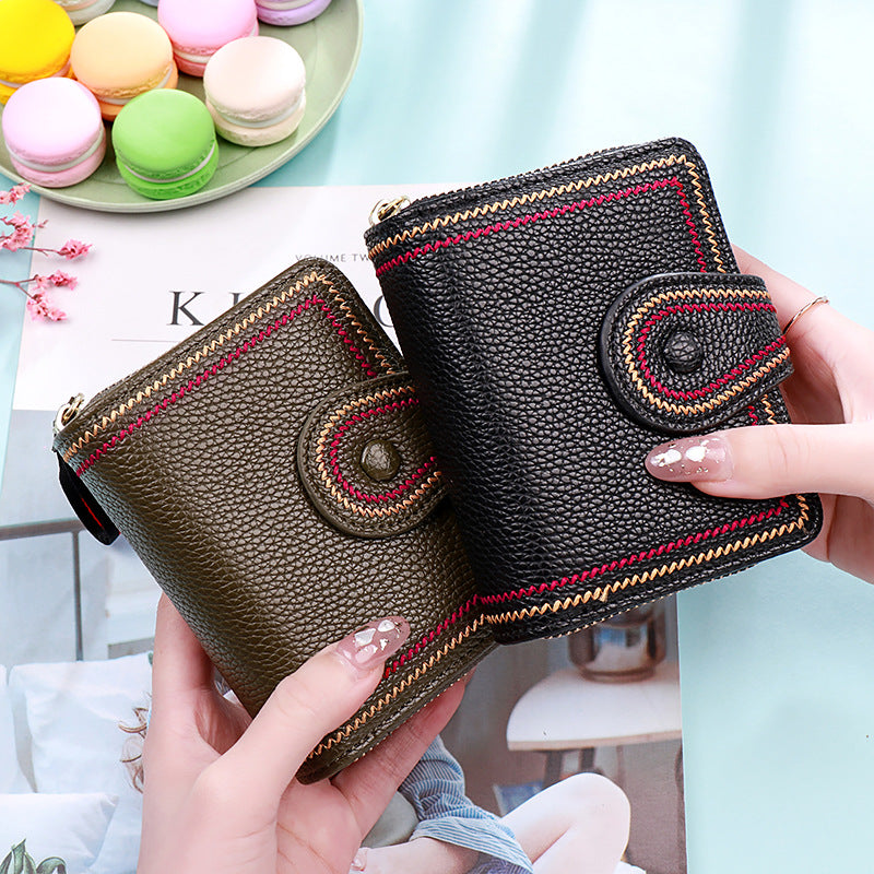 Women's Integrated Short Lady Simple Thin Cute Ladies Wallets