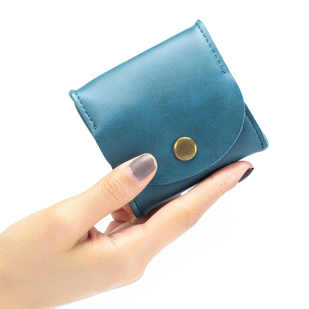 Cowhide Mini Earphone Genuine Leather Small Coin Purses