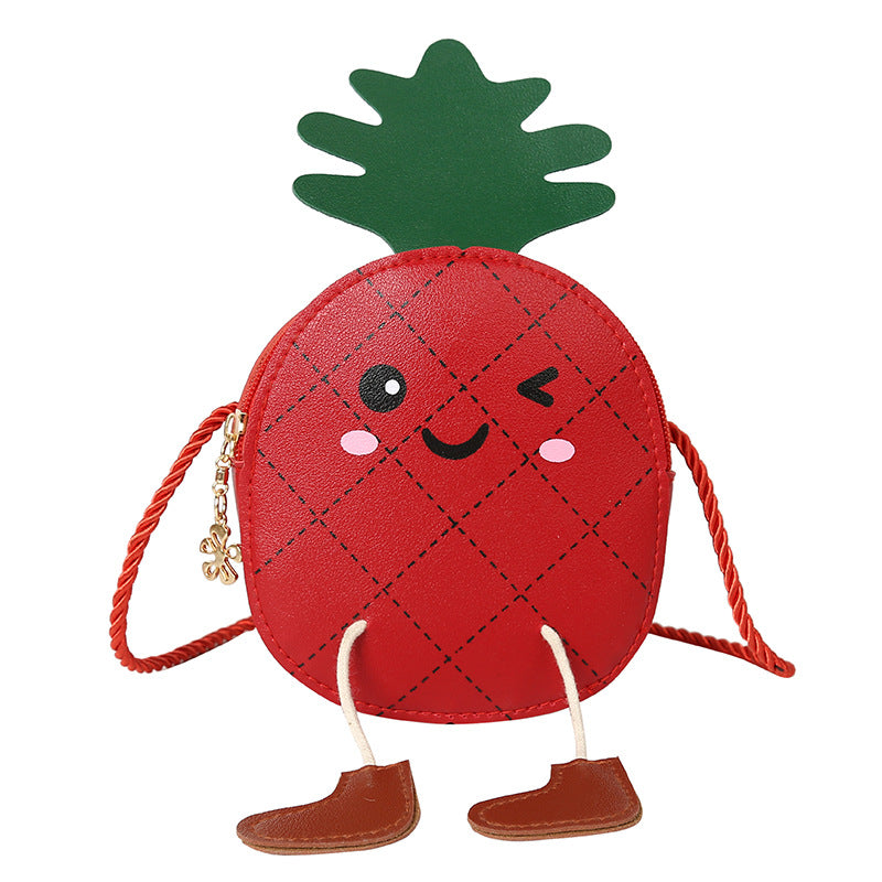 Children's Cute Pineapple Little Fashion Cartoon Children's Shoulder Bags