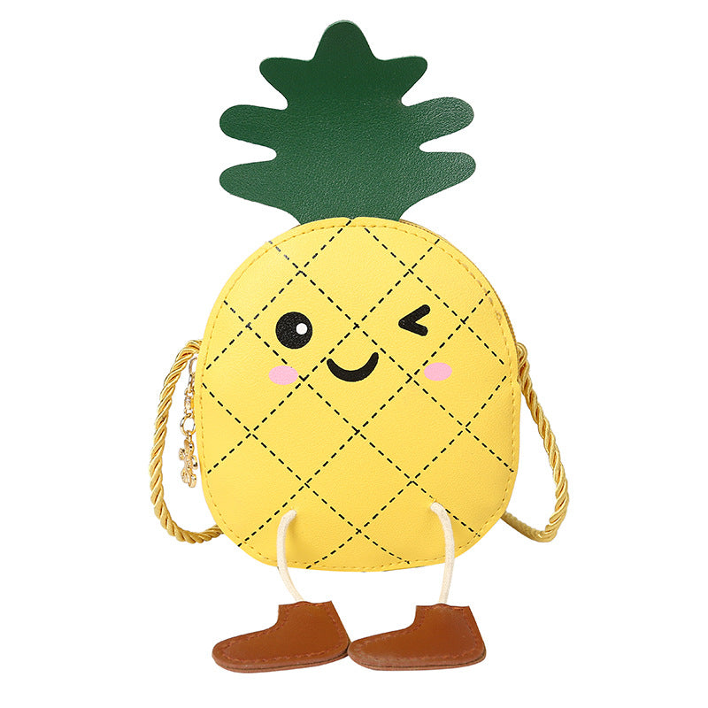 Sacs à bandoulière pour enfants, mignon ananas, petits sacs à bandoulière de dessin animé à la mode