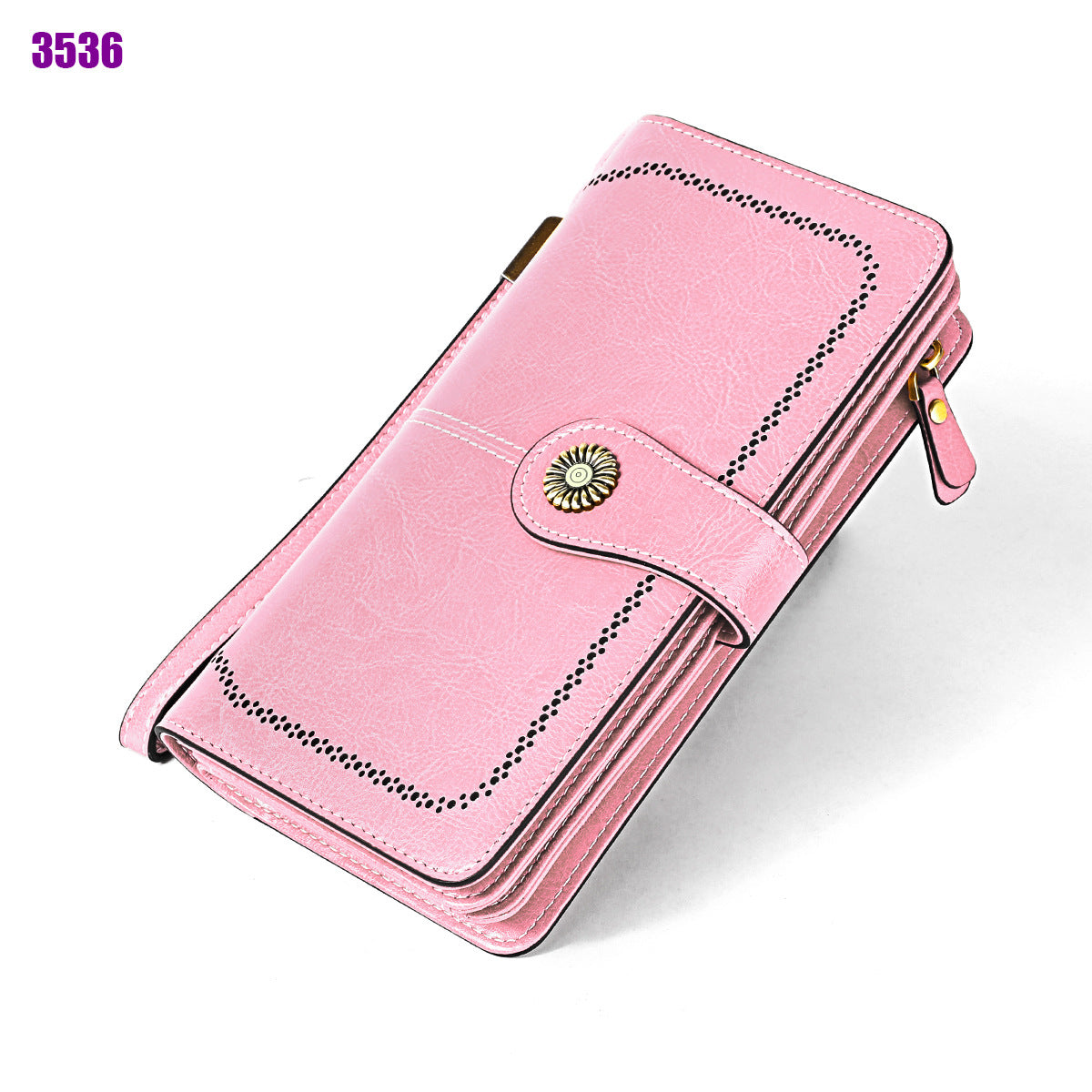 Women's Retro Oil Wax Skin Long Clutch Ladies Wallets