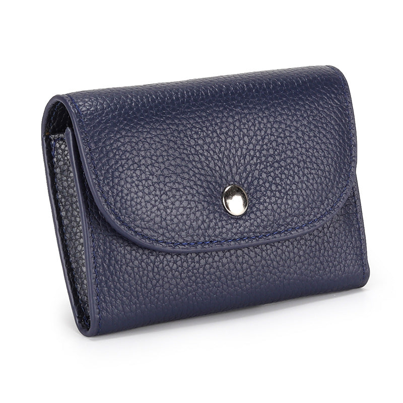 Women's Leather Integrated Mini Large Capacity First Coin Purses