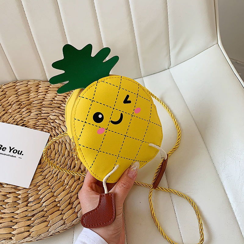 Sacs à bandoulière pour enfants, mignon ananas, petits sacs à bandoulière de dessin animé à la mode