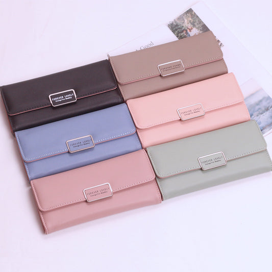 Women's Korean Fashion Long Large Capacity Multiple Ladies Wallets