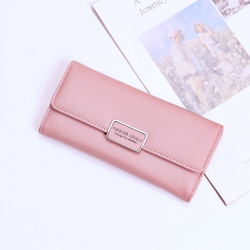 Women's Korean Fashion Long Large Capacity Multiple Ladies Wallets