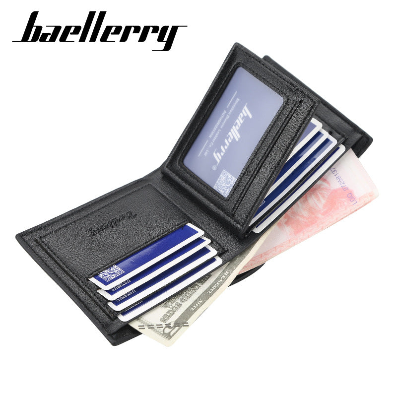 Men's Horizontal Small Fashion Open Short Ticket Men's Wallets