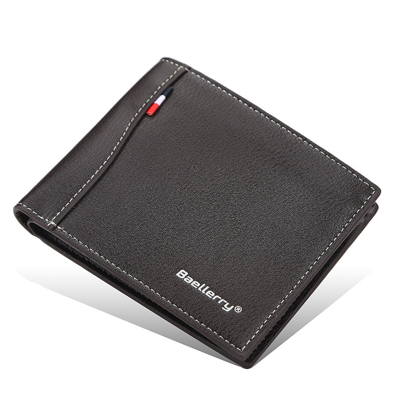 Men's Horizontal Small Fashion Open Short Ticket Men's Wallets