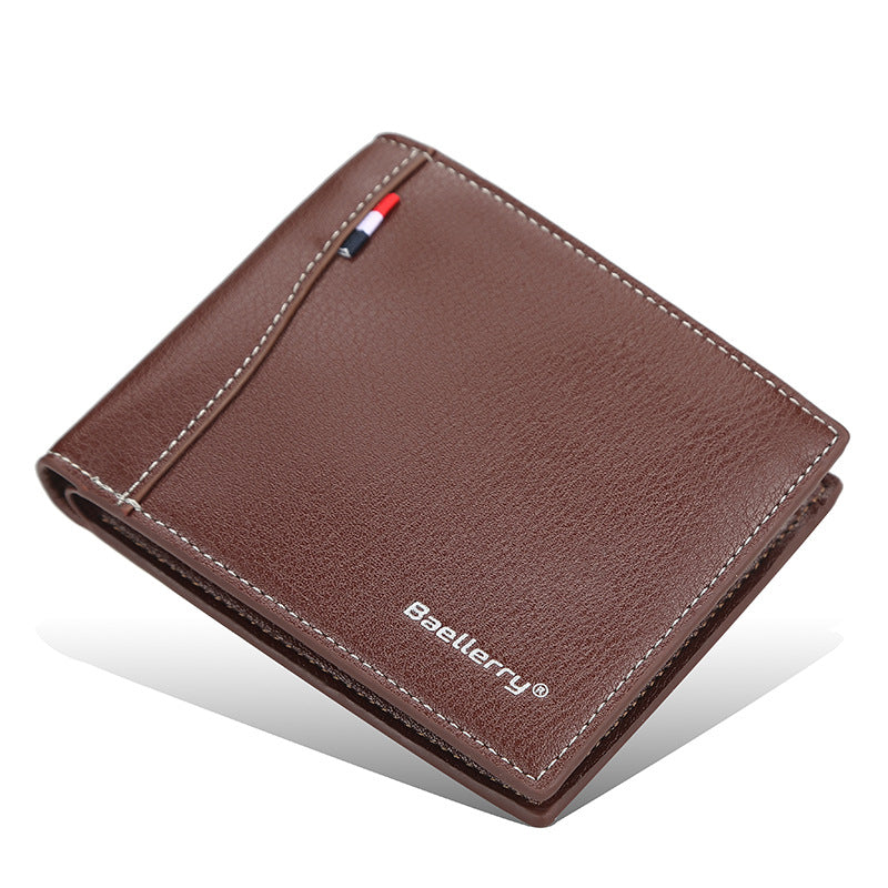 Men's Horizontal Small Fashion Open Short Ticket Men's Wallets