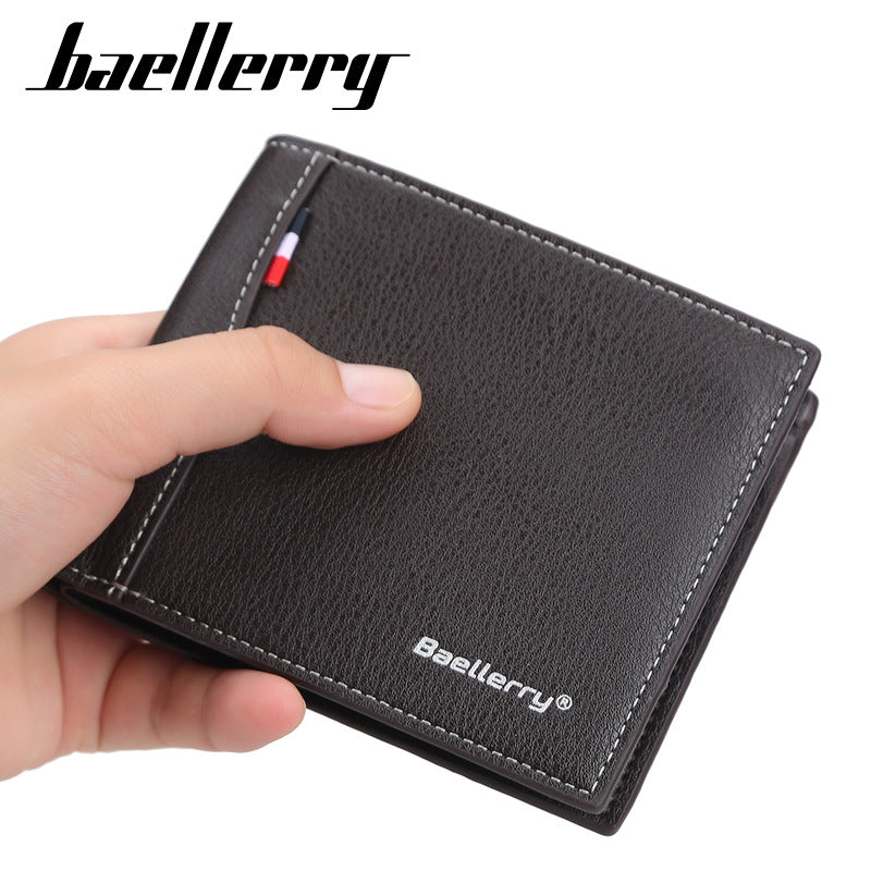 Men's Horizontal Small Fashion Open Short Ticket Men's Wallets