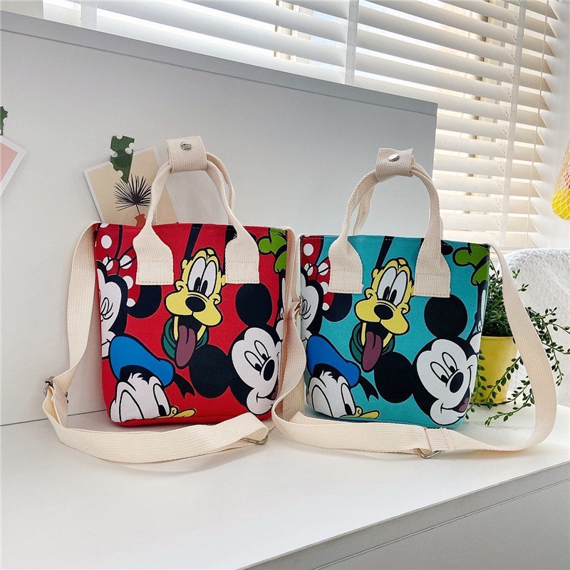 Children's Fashionable Korean Style Canvas Portable Cartoon Elementary School Students' Schoolbags