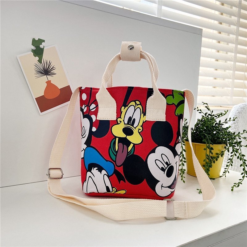 Children's Fashionable Korean Style Canvas Portable Cartoon Elementary School Students' Schoolbags