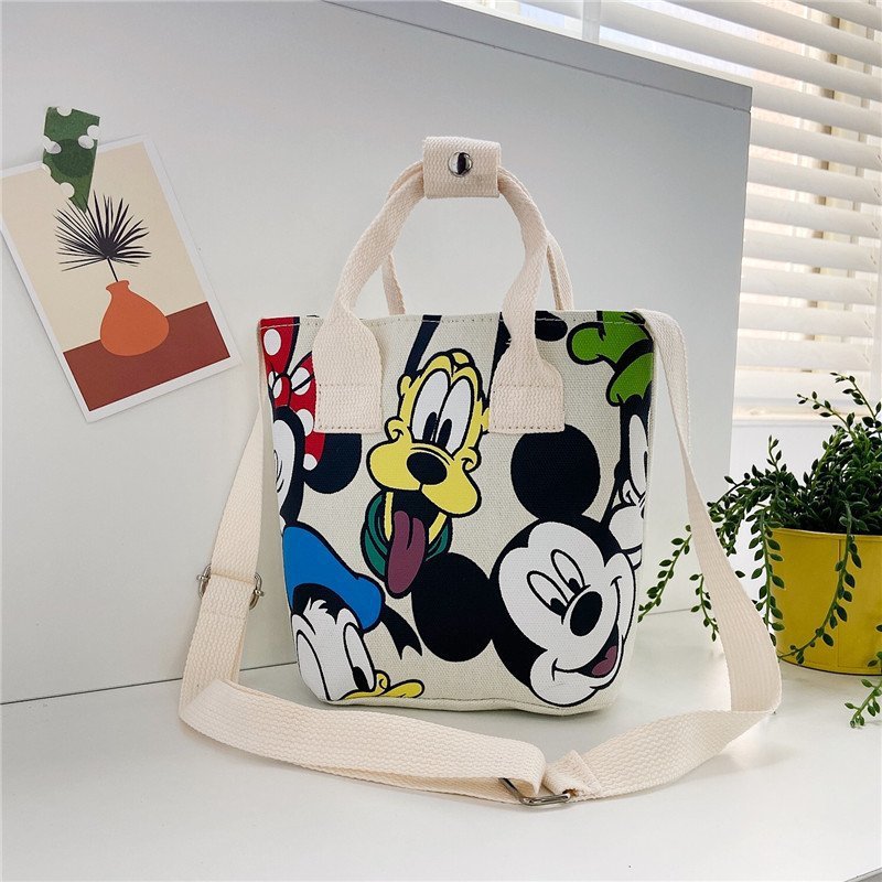 Children's Fashionable Korean Style Canvas Portable Cartoon Elementary School Students' Schoolbags