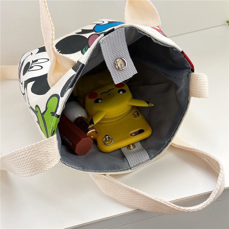 Children's Fashionable Korean Style Canvas Portable Cartoon Elementary School Students' Schoolbags