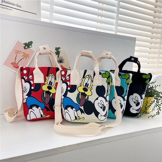 Children's Fashionable Korean Style Canvas Portable Cartoon Elementary School Students' Schoolbags