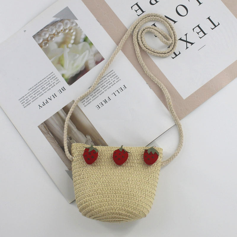 Summer Mini Cute Pouch Straw Woven Children's Coin Purse