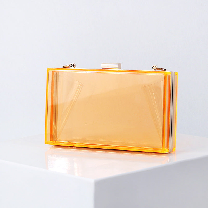 Acrylic Small Square Summer Candy Color Transparent Evening Bags