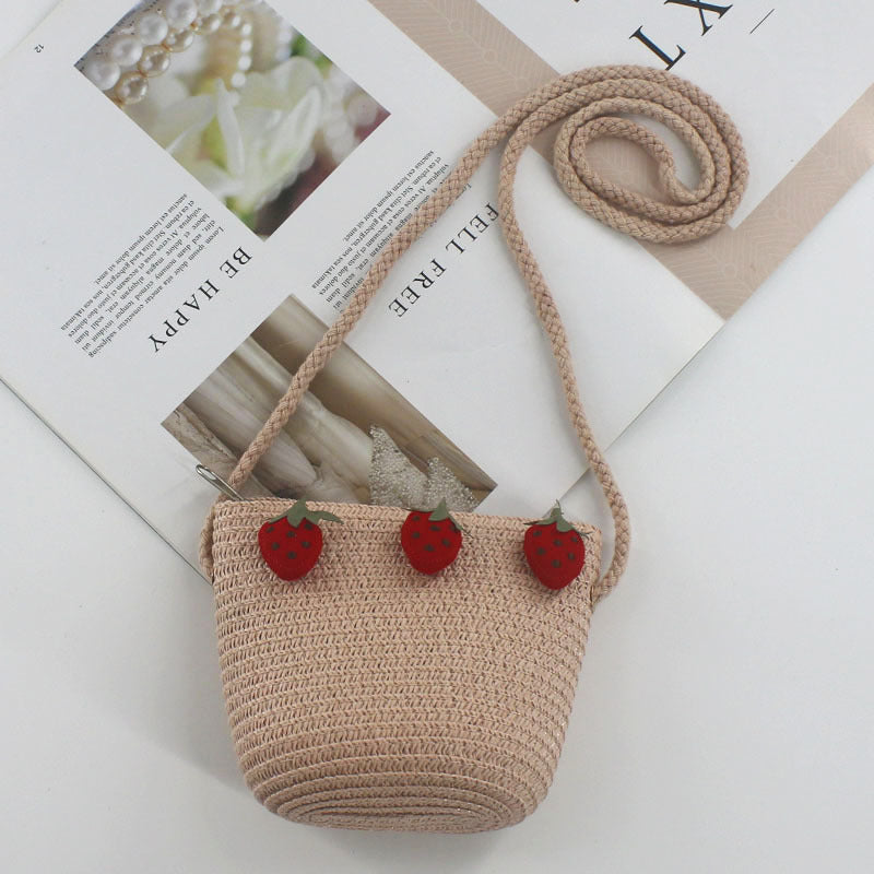 Summer Mini Cute Pouch Straw Woven Children's Coin Purse