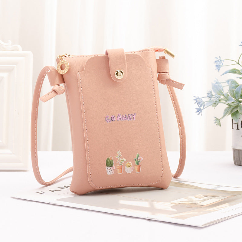 Women's Mobile Simple Mini Cute Small Halter Phone Bags