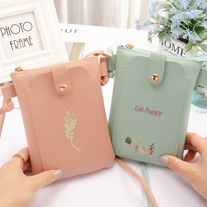 Women's Mobile Simple Mini Cute Small Halter Phone Bags