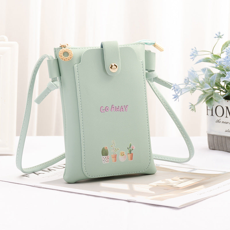 Women's Mobile Simple Mini Cute Small Halter Phone Bags