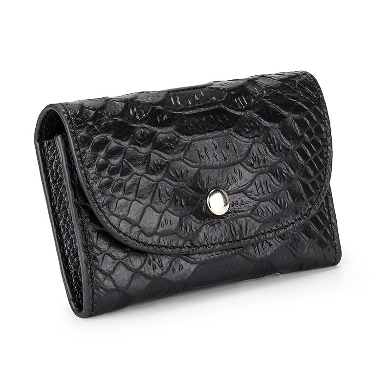 Women's Leather Integrated Mini Large Capacity First Coin Purses