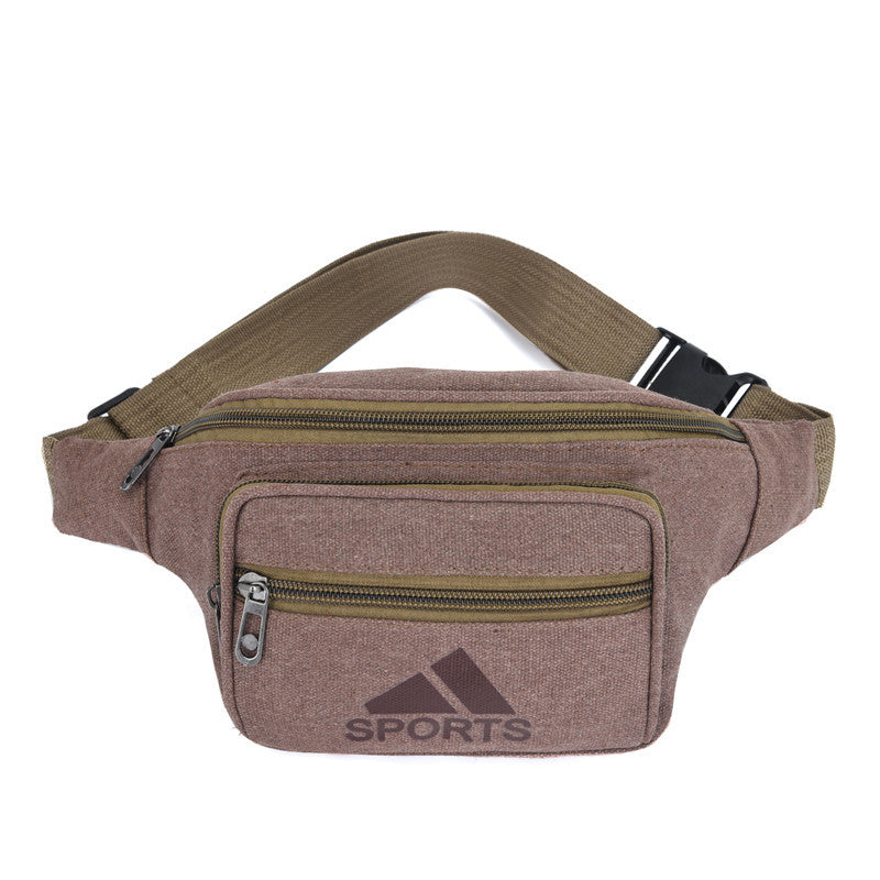 Women's Retro Canvas Leisure Multifunction Mobile Business Men's Waist Packs