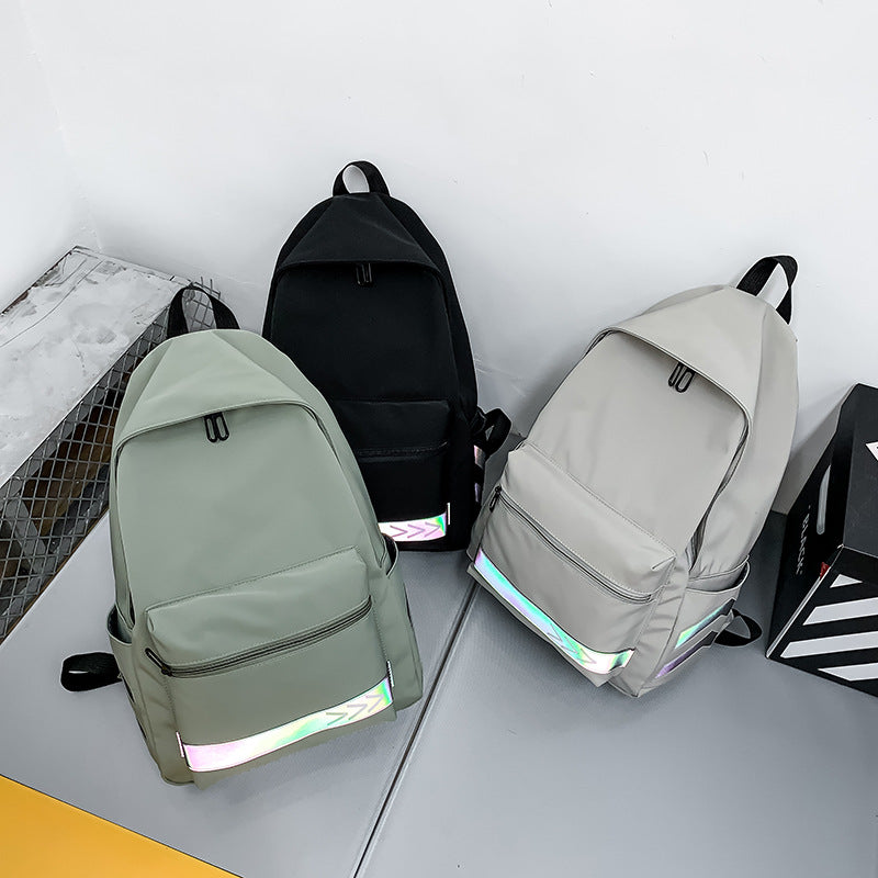 Women's & Men's & Cool Reflective Stripe Korean Simple Early The Campus Of Backpacks