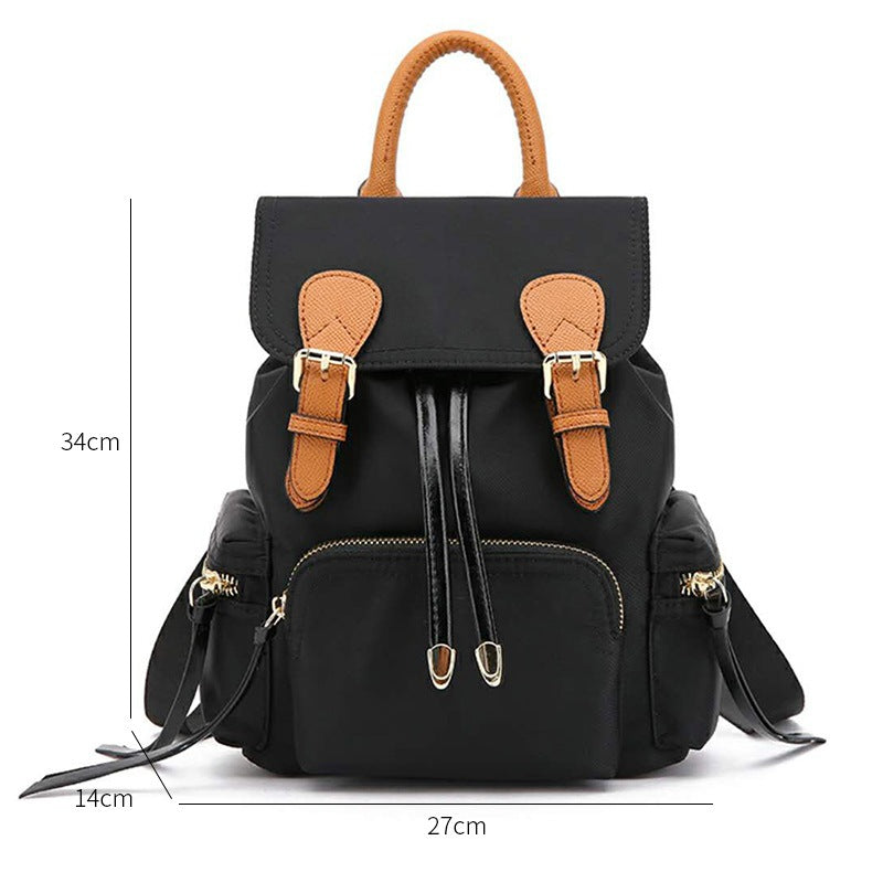 Women's Oxford Cloth Drawstring Flip Back Female Backpacks