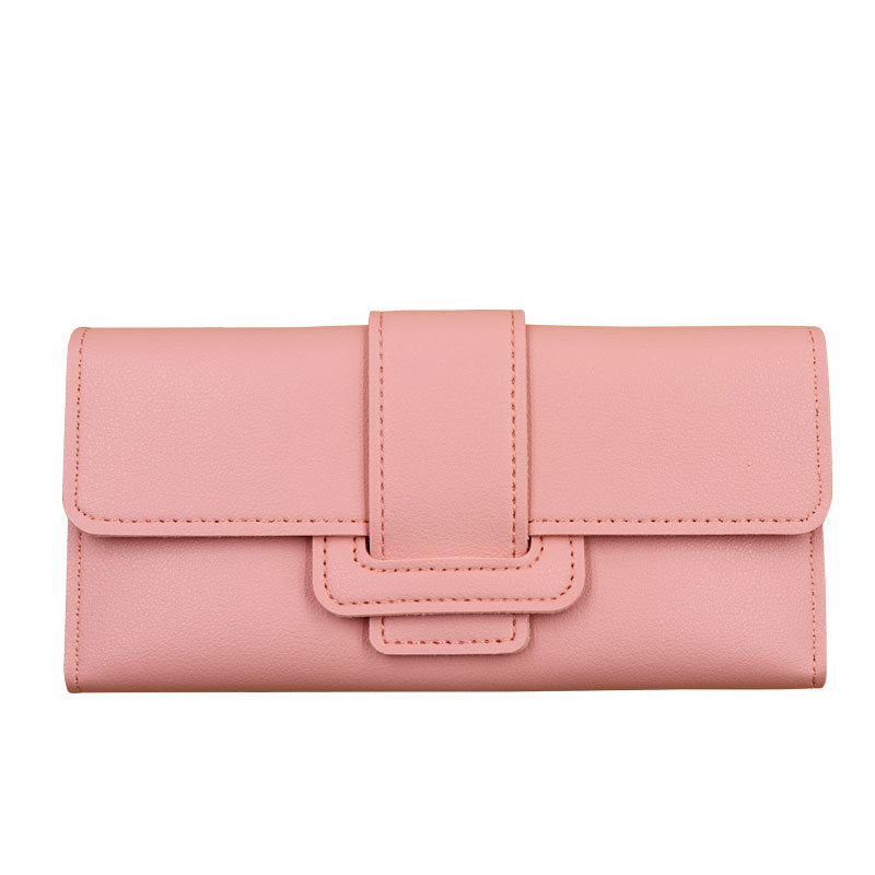 Women's Long Three-fold Clutch Korean Simple Fashion Ladies Wallets